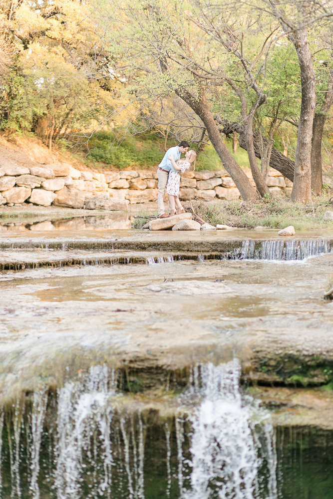 fort worth engagement session at airfield falls