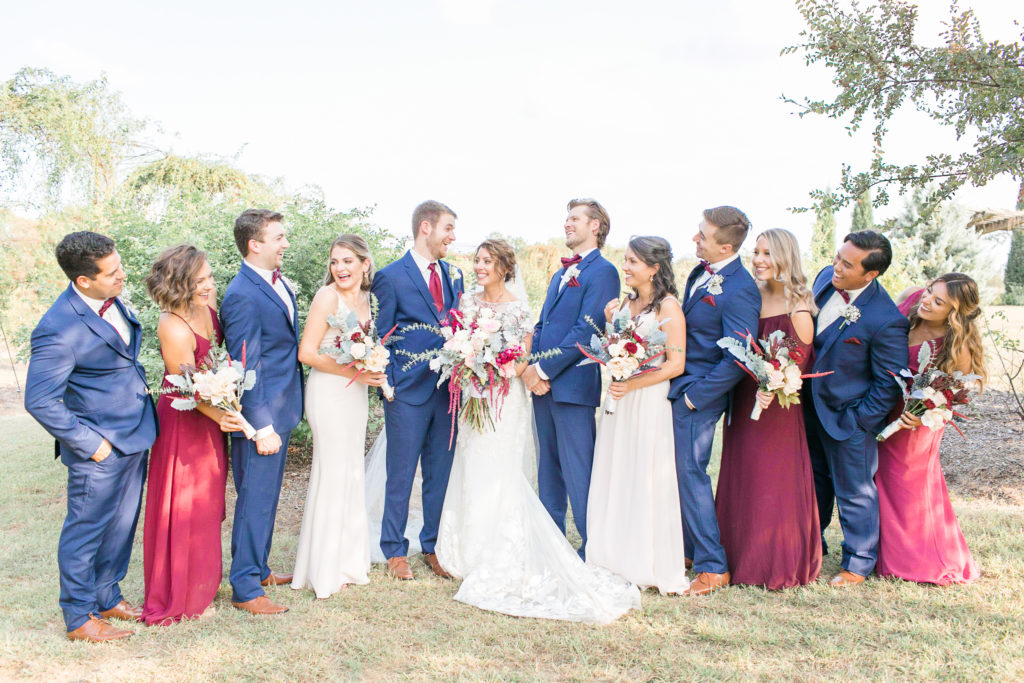 Chandlers gardens wedding, bridal party color ideas