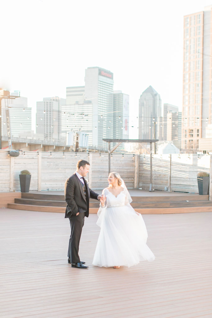 Rooftop Downtown Dallas wedding