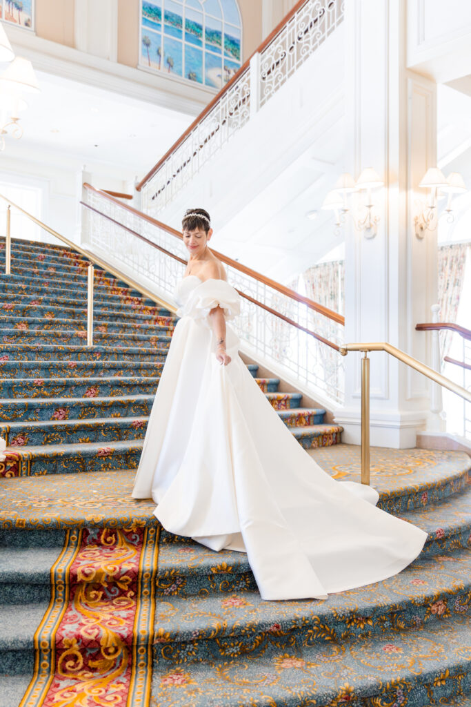 Grand Floridian Wedding staircase, Disney wedding photographer